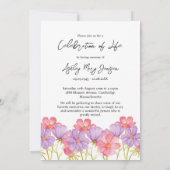 Cosmos Celebration of Life Photo Funeral 招待状 (裏面)