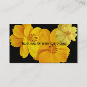 Cosmos (Cosmos sulphureus)フラワーズ名刺 名刺 (裏面)