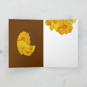 Cosmos (Cosmos sulphureus)花ありがとう サンキューカード (内部)