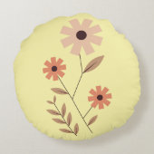 Cosmos Flower Cushion ラウンドクッション (裏面)