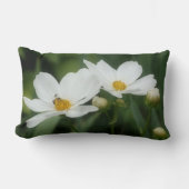 Cosmos Flowers And Bee ランバークッション (正面)