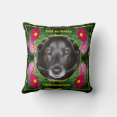 Cosmos Flowers Frame自分の写真を作成 クッション (裏面)