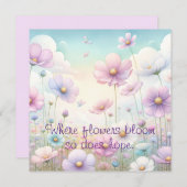 Cosmos Flowers & Quote Card (正面/裏面)