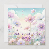 Cosmos Flowers & Quote Card (正面)