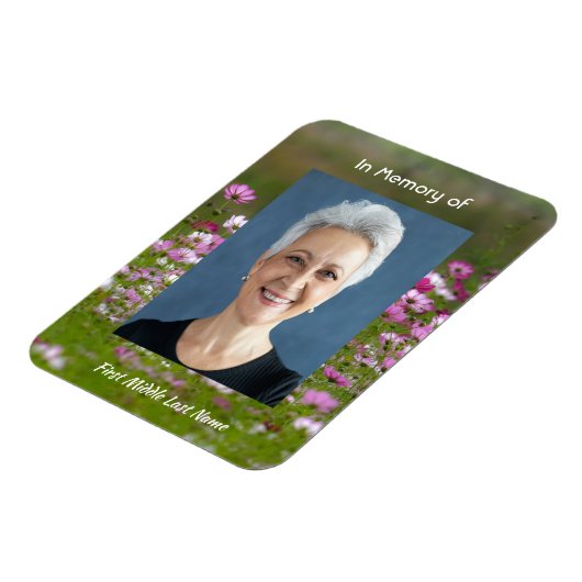 Cosmos Garden Flowers Memorial Keepsake マグネット (左側)