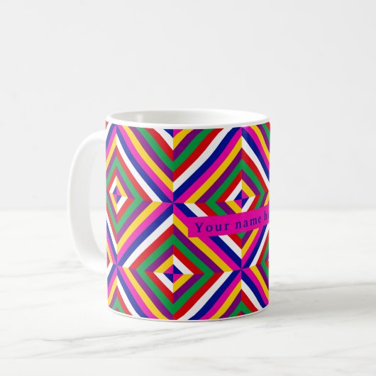 Cosmos-infinite Personalized Mug - Blue/Magenta コーヒーマグカップ (正面左)