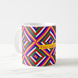 Cosmos-infinite Personalized Mug - Magenta/Yellow コーヒーマグカップ