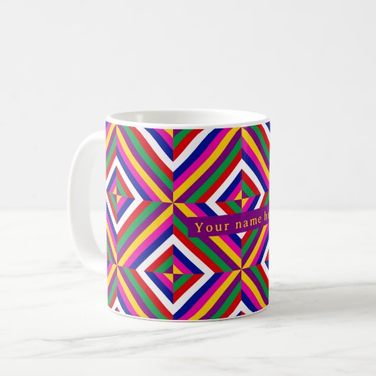 Cosmos-infinite Personalized Mug - Yellow/Purple コーヒーマグカップ (正面左)