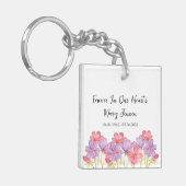Cosmos Memorial Funeral Photo Keychain キーホルダー (正面左)