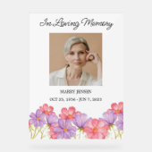 Cosmos Memorial Photo Funeral Acrylic Sign アクリルサイン (正面)