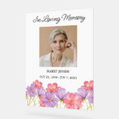 Cosmos Memorial Photo Funeral Acrylic Sign アクリルサイン (傾斜)