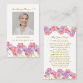 Cosmos Memorial Photo Funeral Prayer Card 名刺 (正面/裏面)