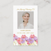 Cosmos Memorial Photo Funeral Prayer Card 名刺 (正面)