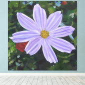 Cosmos Purple Large Floral キャンバスプリント (インサイチュ (ウッドフロア))