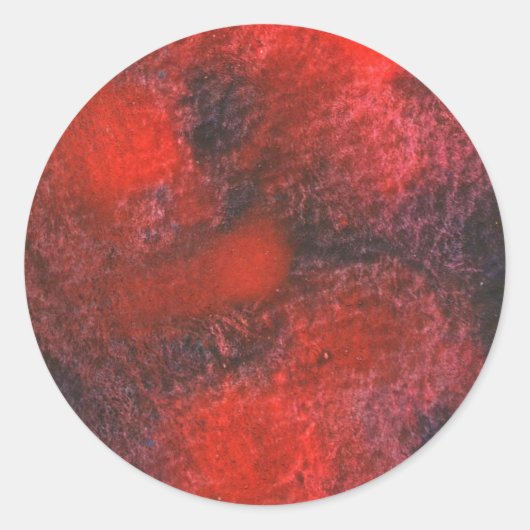 「Cosmos Red」抽象デザインシール ラウンドシール (正面)