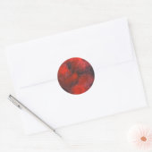 「Cosmos Red」抽象デザインシール ラウンドシール (封筒)