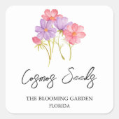 Cosmos Seedsラベル スクエアシール (正面)