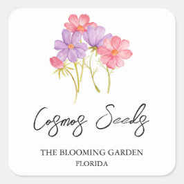 Cosmos Seedsラベル スクエアシール