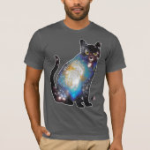 Cosmos Space In Cat T-shirt Tシャツ (正面)