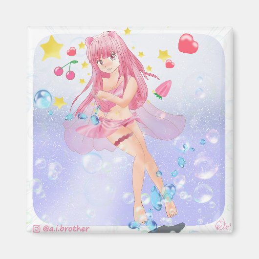 Cosmos Valentine's Day マグネット (正面)