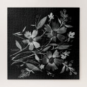 Cosmosis-Cosmosモノクロフローラパズル ジグソーパズル (横)