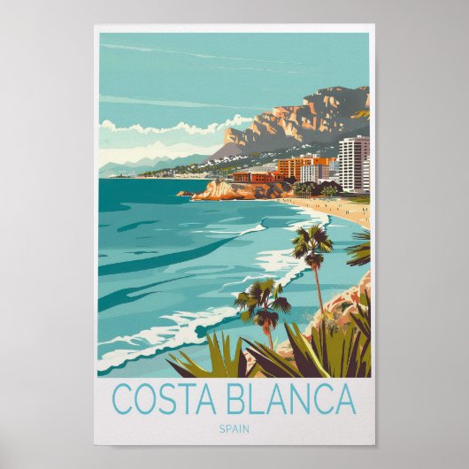 Costa Blancaスペイン旅行ポスター，スペインCosta Blan ポスター (正面)