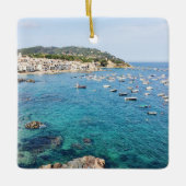 Costa Bravaスペイン名勝ブルー海旅行写真 セラミックオーナメント (正面)