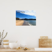 Costa Brava，スペイン – ビーチ写真 ポスター (キッチン)