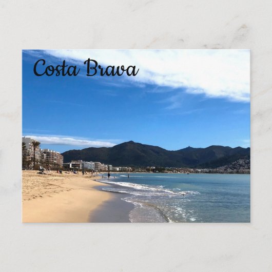 Costa Brava，スペイン – ビーチ写真 ポストカード (正面)