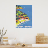 Costa Brava Spain Retro Vintage Travel Poster ポスター (キッチン)