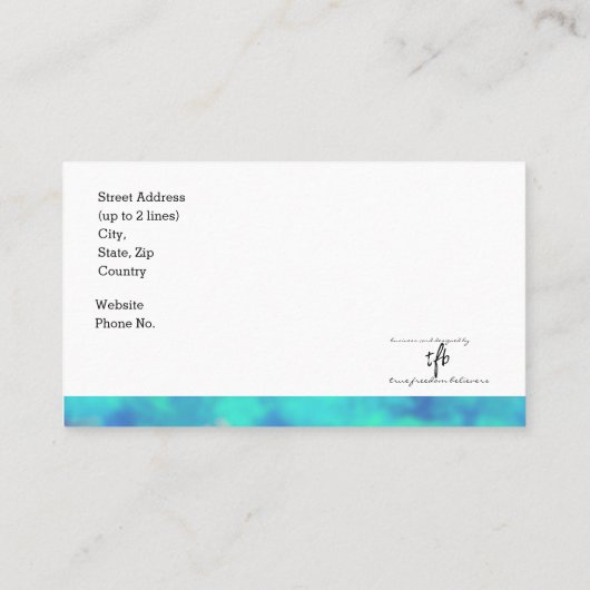 Costa Maya Bluesロゴ標準カスタマイズ 名刺 (裏面)