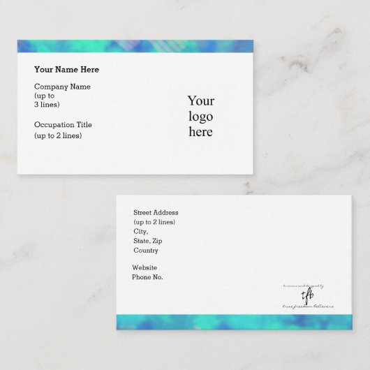 Costa Maya Bluesロゴ標準カスタマイズ 名刺 (正面/裏面)