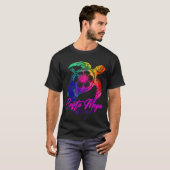 Costa Maya Mexico Tie Dye Sea Turtle Hibiscus Beac Tシャツ (正面フル)