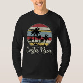 Costa Rica Beach Vacation Trip Tropical Retro Tシャツ (正面)
