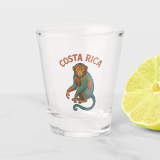 Costa Rica Colorful Monkey  ショットグラス