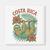 Costa Rica Colorful Tropical Sloth マグネット (正面)