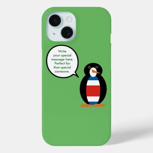 Costa Rica Flag Wildlife Penguin Personalized Gift Case-Mate iPhoneケース (裏面)