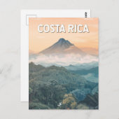 Costa Rica Illustration Travel Art Vintage ポストカード (正面/裏面)