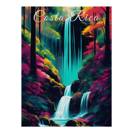 Costa Rica Jungle Travel Poster ポスター (正面)