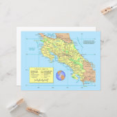 COSTA RICA Map Card カード (正面/裏面インサイチュ)