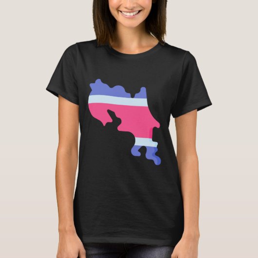Costa Rica Map Costa Rica Proud 1 Tシャツ (正面)