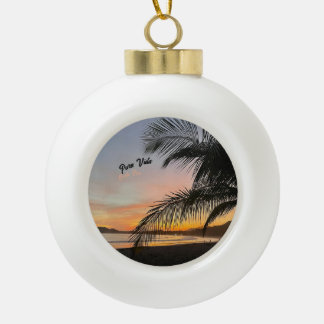 Costa Rica "Pura Vida" Keepsake Christmas Ornament セラミックボールオーナメント