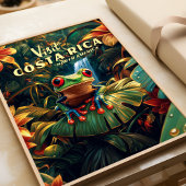 Costa Rica Red-Eyed Tree Frog Travel ポスター