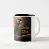 Costa Rica Scarlet Macaw Mug:Tropical Coffee Bliss ツートーンマグカップ (正面右)