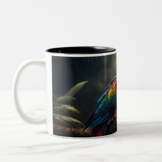 Costa Rica Scarlet Macaw Mug:Tropical Coffee Bliss ツートーンマグカップ
