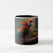 Costa Rica Scarlet Macaw Mug:Tropical Coffee Bliss ツートーンマグカップ (中央)