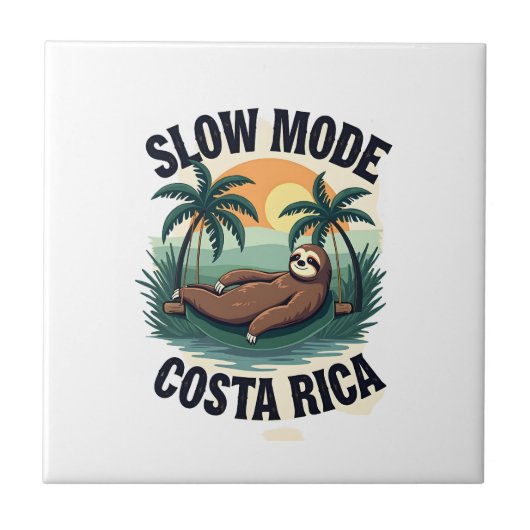 Costa Rica Sloth Vintage Vacation Shirt タイル (正面)