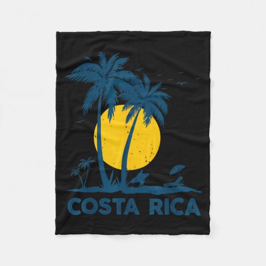Costa Rica Souvenir Beach フリースブランケット (正面)
