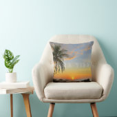 Costa Rica Sunset Beach Pura Vida Throw Pillow クッション (椅子)