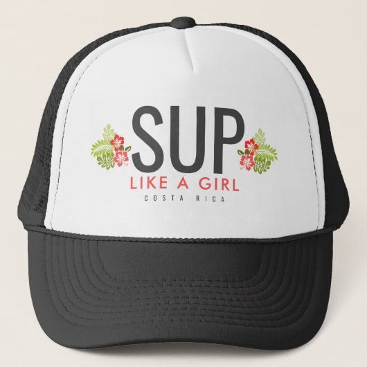 Costa Rica SUP Stand Up Paddle Like a Girl キャップ (正面)